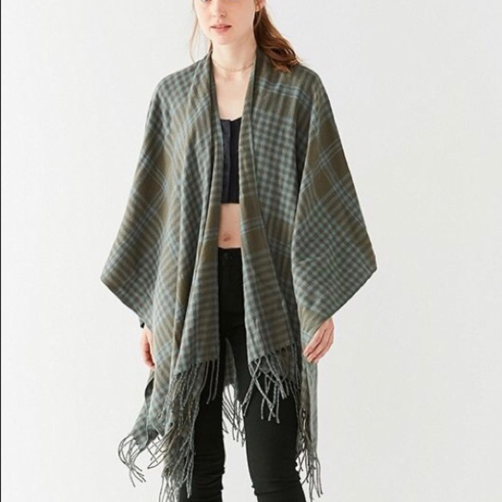 Urban outfitters poncho scarf wrap shirt dress